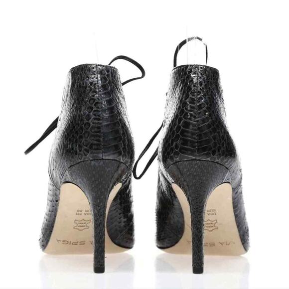 VIA SPIGA Womens Vibe2 Snake Print 231438 Leather Lace Up Booties Shoe‎ Size 9.5 - Picture 12 of 13